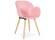 Scandinavische design stoel 'PICATA' roze met houten poten