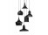 Hanglamp PIGAL met 6 verschillende lampenkappen - Foto 1