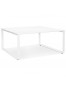 Witte vergadertafel / bench-bureau 'BAKUS SQUARE' - 160x160 cm