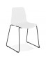 Moderne witte stoel 'EXPO' met poten van zwart metaal