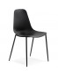Zwarte stoel 'FELIZ' van kunststof en metaal voor binnen/buiten