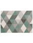 Design tapijt 'GRAFIK' 160/230 cm met groene grafische motieven