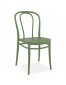 Stapelbare stoel 'JAMAR' van groene kunststof voor binnen/buiten