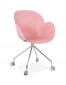 Design bureaustoel 'JEFF' roze op wieltjes