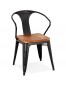 Zwarte metalen industriële stoel 'METROPOLIS' - bestel per 2 stuks / prijs voor 1 stuk