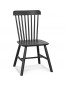Zwarte houten design stoel 'MONTANA' met rugleuning met spijlen