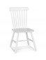 Witte houten design stoel 'MONTANA' met rugleuning met spijlen