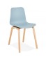 Scandinavische stoel 'PACIFIK' blauw met natuurlijk houten poten