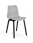 Design stoel 'PACIFIK' grijs met zwarte houten poten
