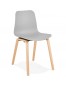 Scandinavische stoel 'PACIFIK' grijs met natuurlijk houten poten