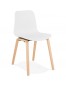 Scandinavische stoel 'PACIFIK' wit met natuurlijk houten poten