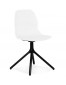 Witte design stoel 'TUCANA' met zwarte metalen poten