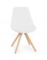 Scandinavische design stoel 'VALENTINE' van witte badstof