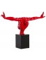 Standbeeld 'WISE' mannelijke atleet in rood polyhars