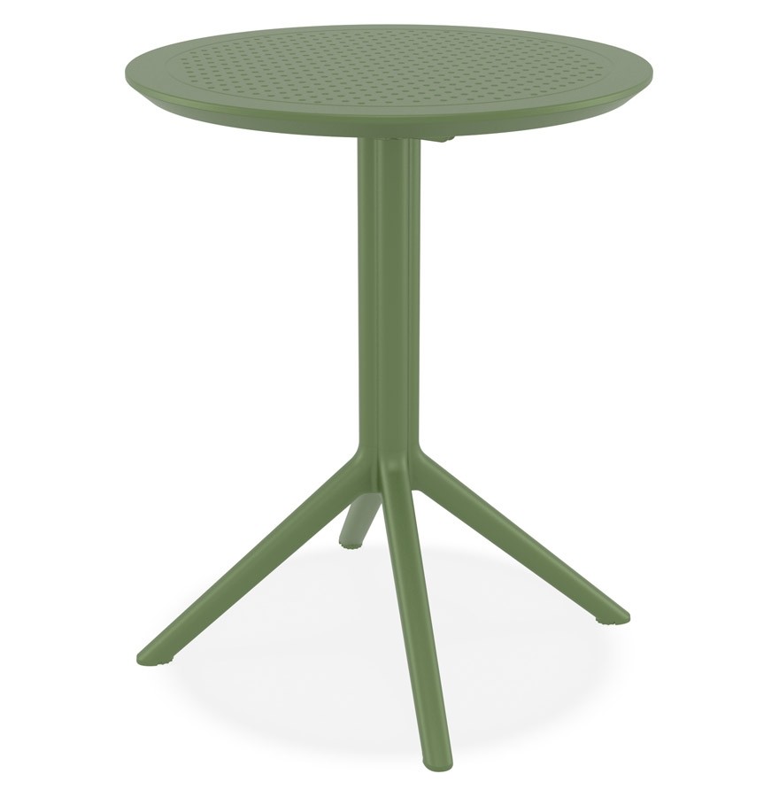filosoof maximaliseren Bezem Ronde opvouwbare tafel GIMLI van groene kunststof voor binnen/buiten - Ø 60  cm