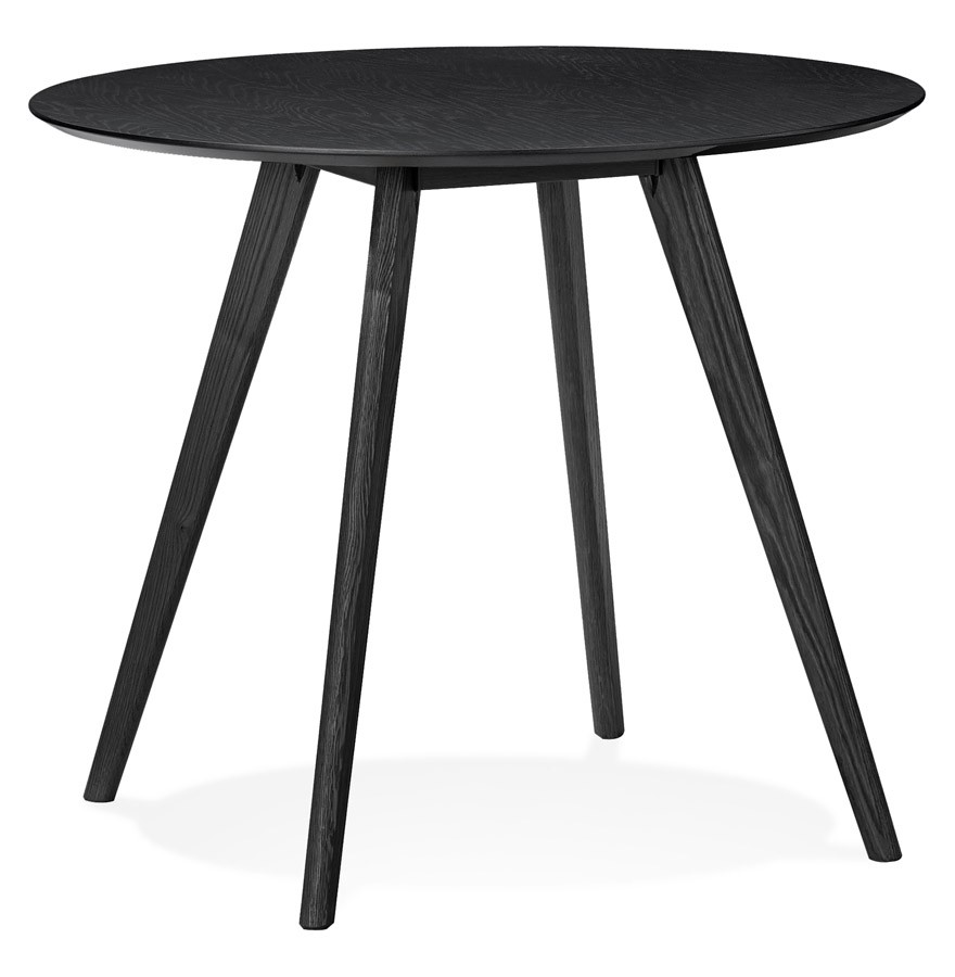 Voorstad Bungalow bijeenkomst Zwarte ronde keukentafel MIDY in Scandinavische stijl - ø 90 cm