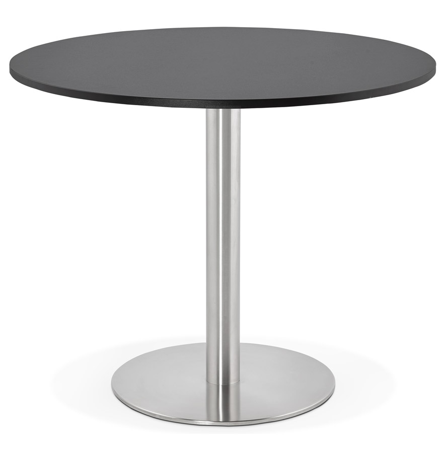Petite table de bureau / à diner ronde 'DALLAS' noire - Ø 90 cm vue2