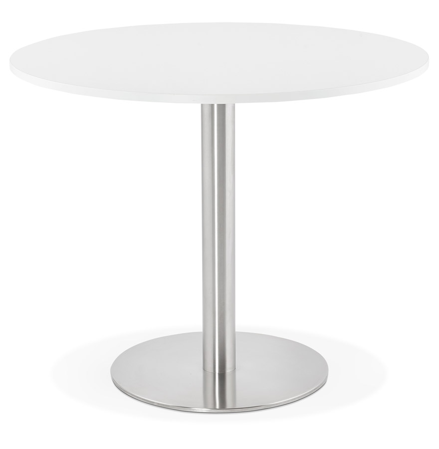 Petite table de bureau / à diner ronde 'DALLAS' blanche - Ø 90 cm vue2