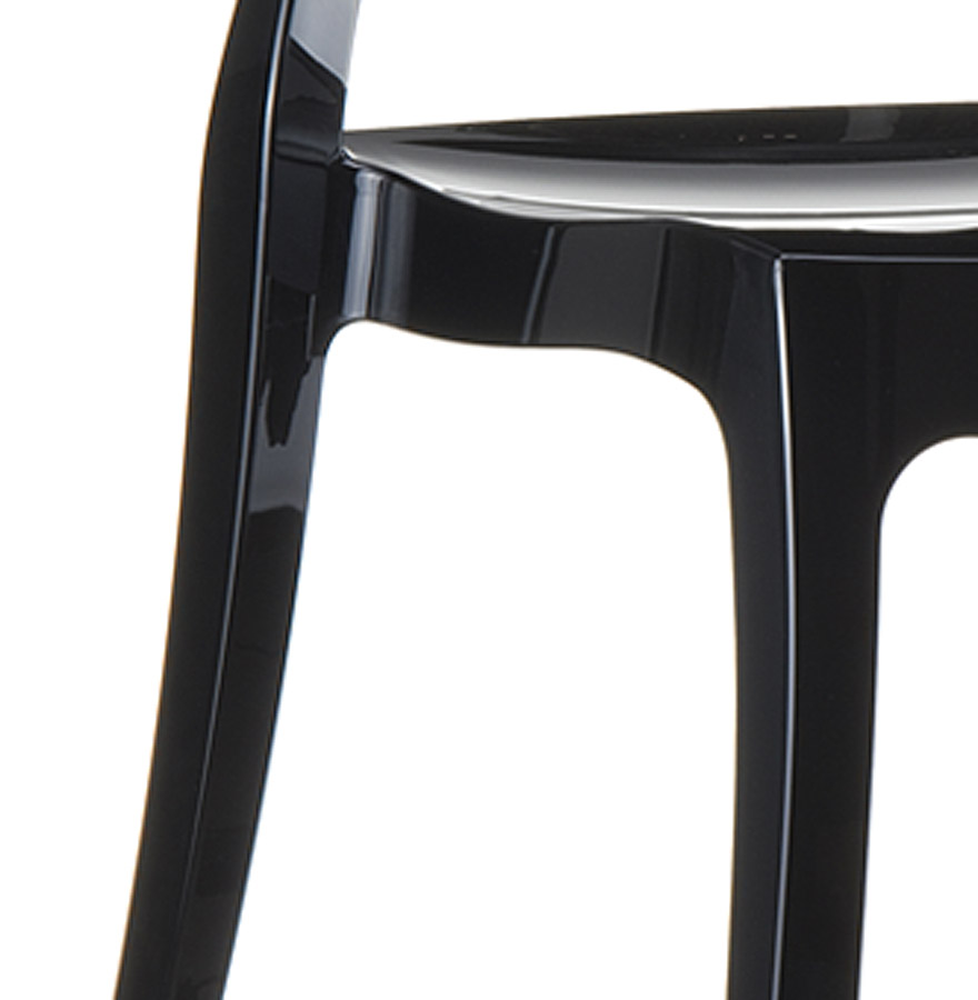 Chaise médaillon ´ELIZA´ noire en matière plastique