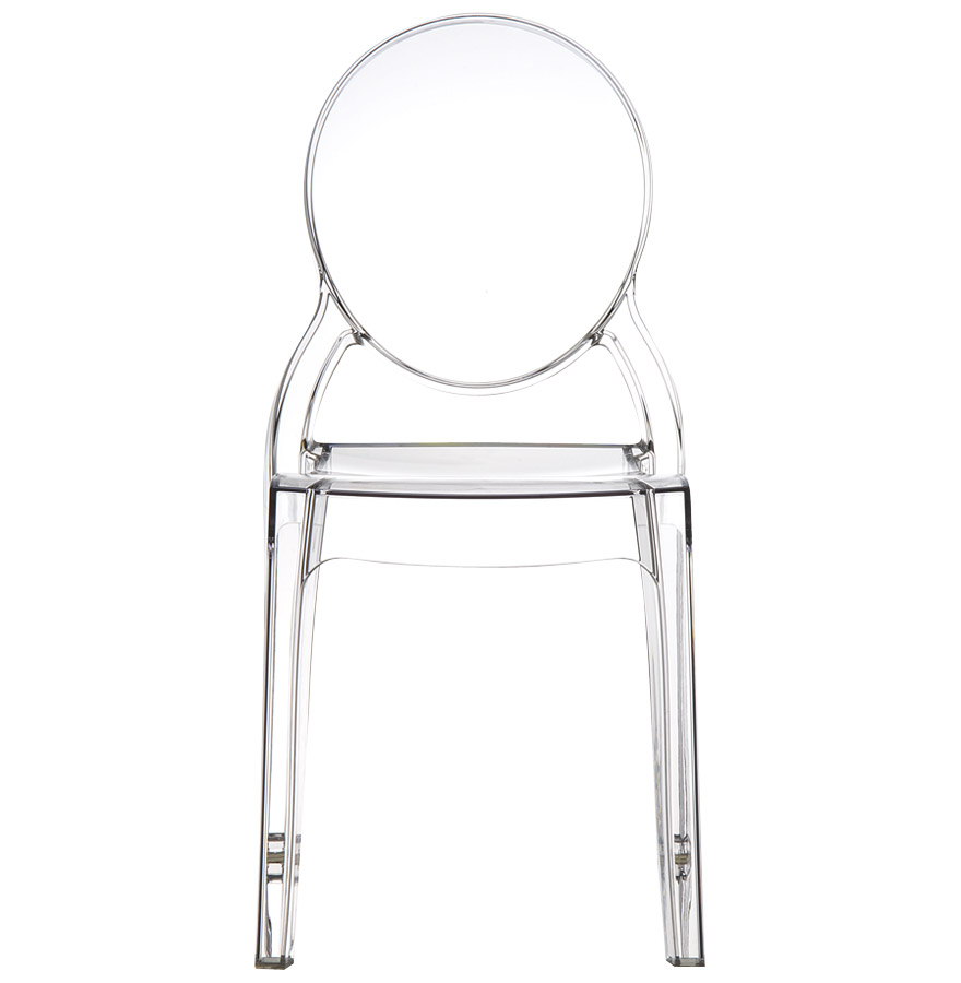 Chaise médaillon ´ELIZA´ transparente en matière plastique