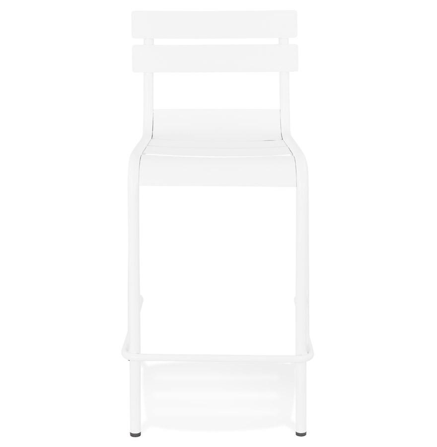 Tabouret snack mi-hauteur 'ELVIS MINI' en métal blanc empilable vue2