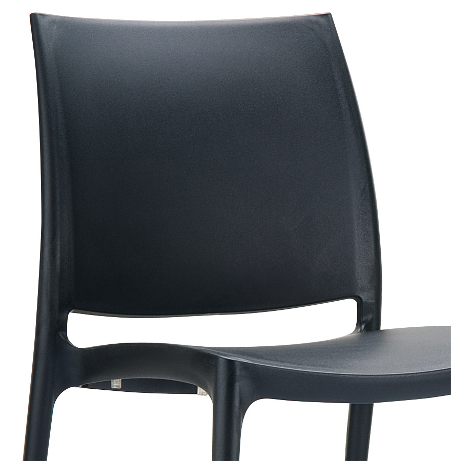 Chaise design 'ENZO' noire vue2