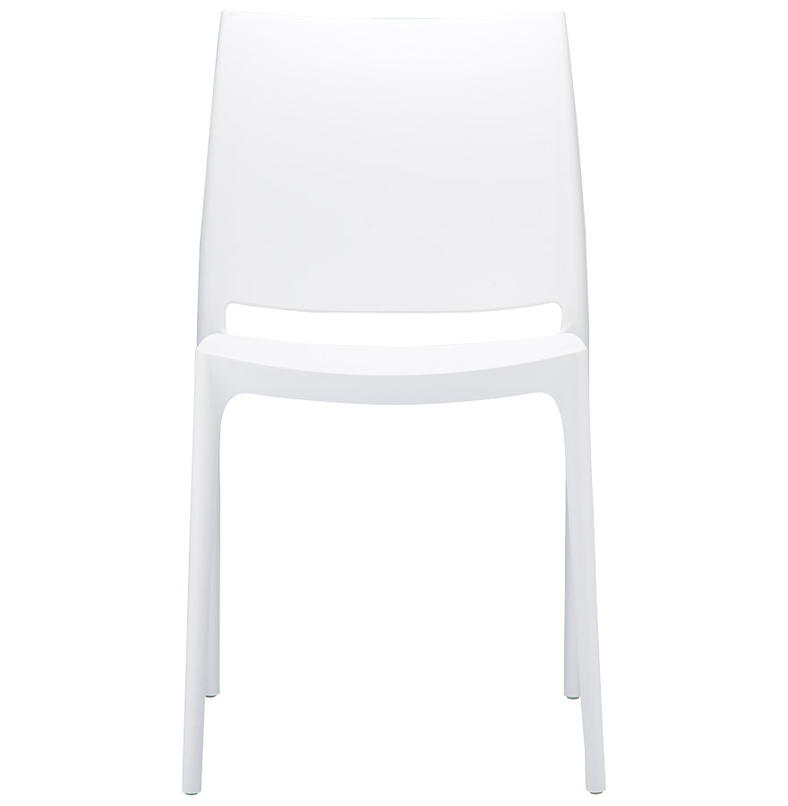 Chaise design 'ENZO' blanche vue3