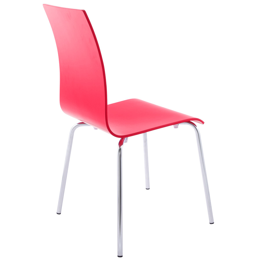 Chaise de salle à manger design ´ESPERA´ en bois rouge