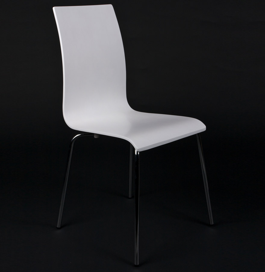 Chaise de salle à manger design 'ESPERA' en bois blanche vue3