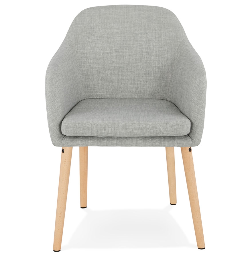Chaise scandinave avec accoudoirs ´FLORIDA´ en tissu gris