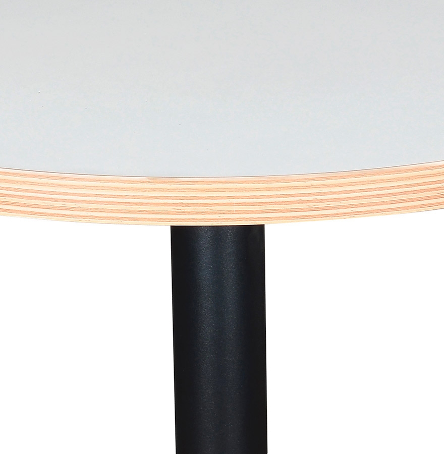 Table ronde 'FUSION ROUND' blanche et structure noire - Ø 80 cm vue3