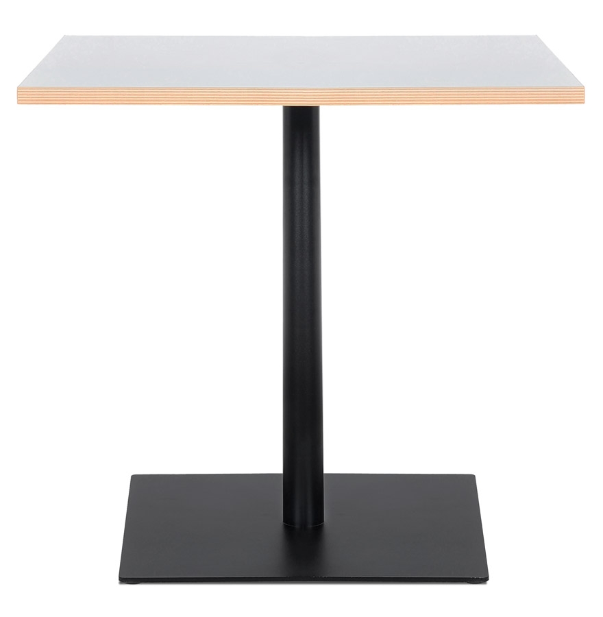 Table carrée 'FUSION SQUARE' blanche et structure noire - 80x80 cm vue2