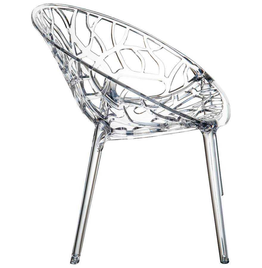 Chaise moderne ´GEO´ transparente en matière plastique