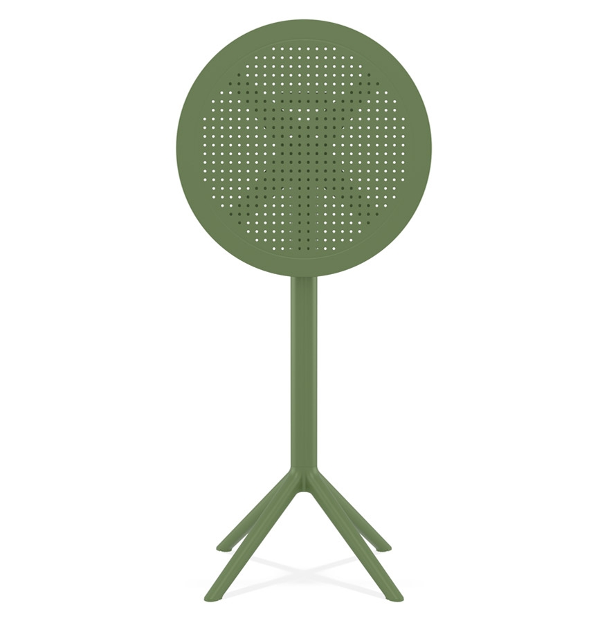 Table haute pliable 'GIMLI BAR' en matière plastique verte - intérieur / extérieur - Ø 60 cm vue3