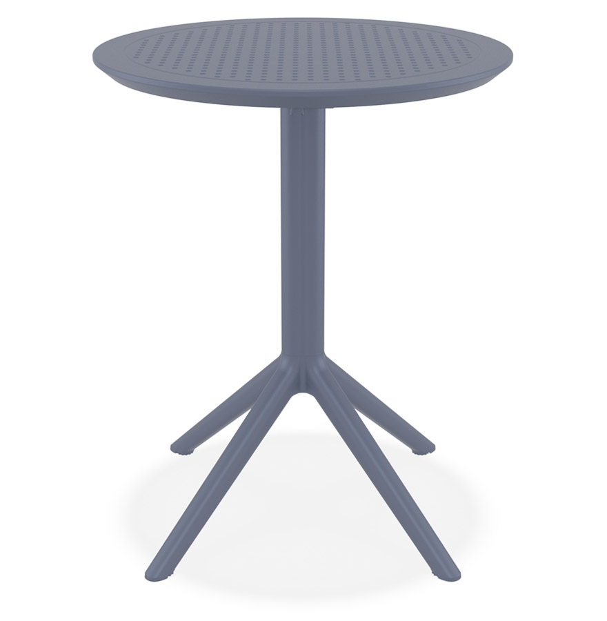 Table pliable ronde 'GIMLI' en matière plastique gris foncé - intérieur / extérieur - Ø 60 cm vue2