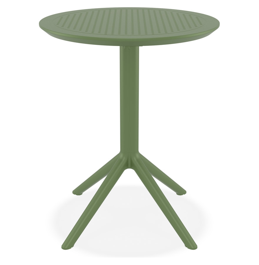 Table pliable ronde 'GIMLI' en matière plastique verte - intérieur / extérieur - Ø 60 cm vue2