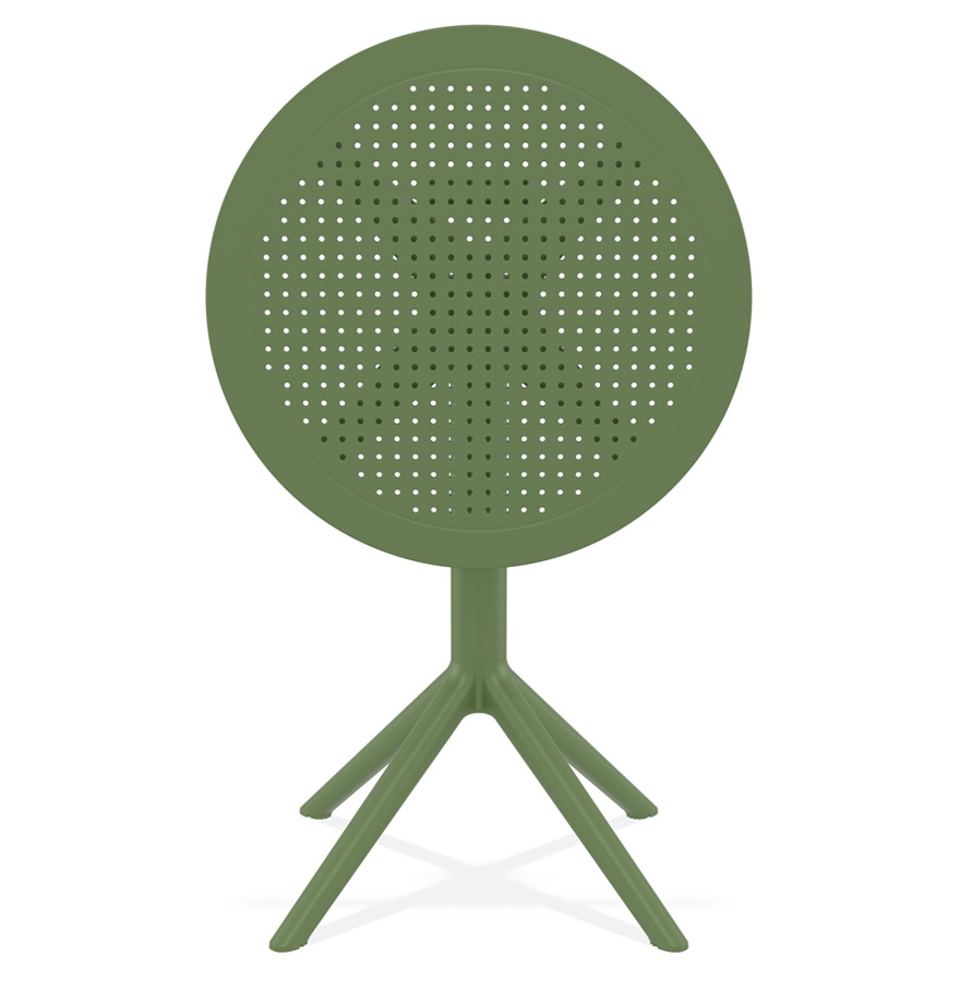 Table pliable ronde 'GIMLI' en matière plastique verte - intérieur / extérieur - Ø 60 cm vue3