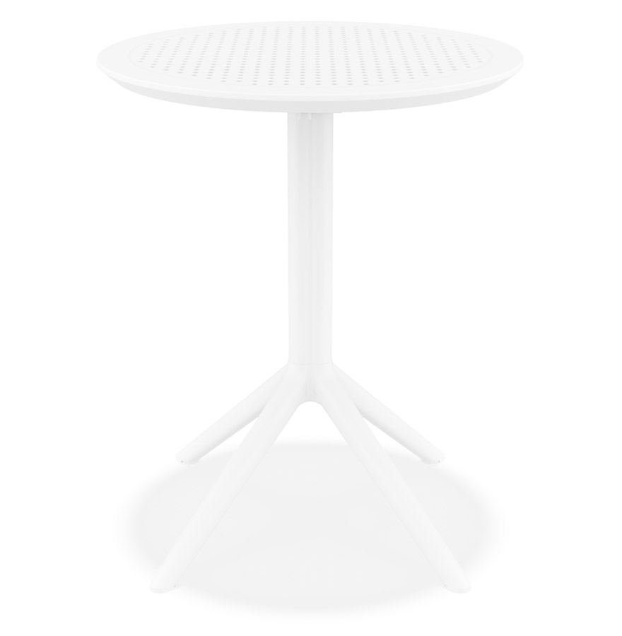 Table pliable ronde 'GIMLI' en matière plastique blanche - intérieur / extérieur - Ø 60 cm vue2