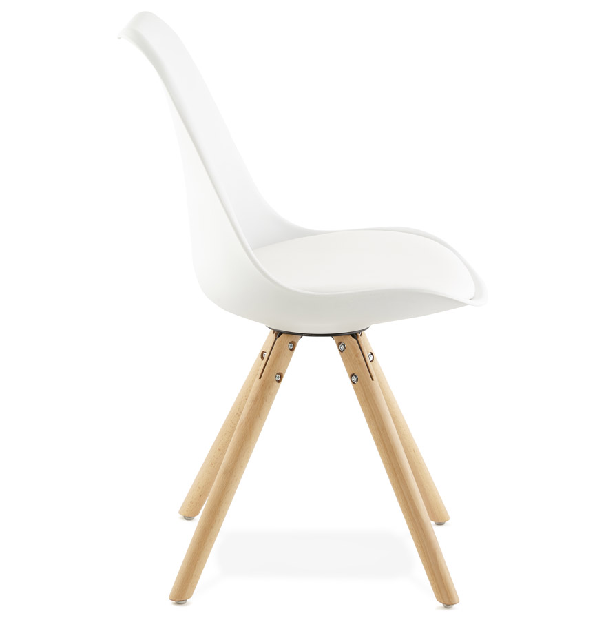 Chaise scandinave 'GOUJA' blanche vue3