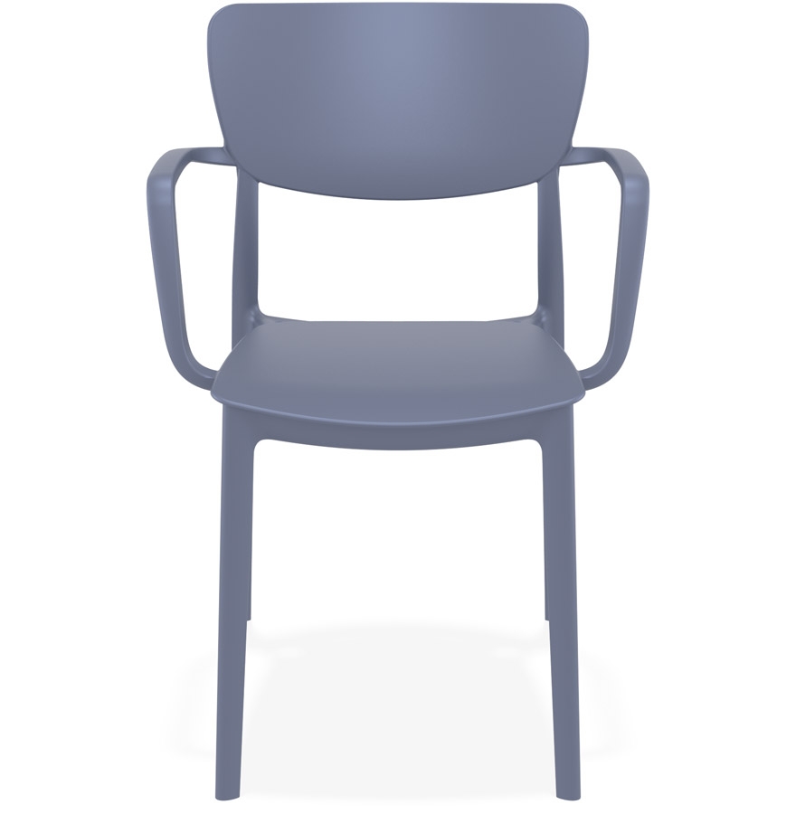 Chaise avec accoudoirs 'GRANPA' en matière plastique gris foncé vue2