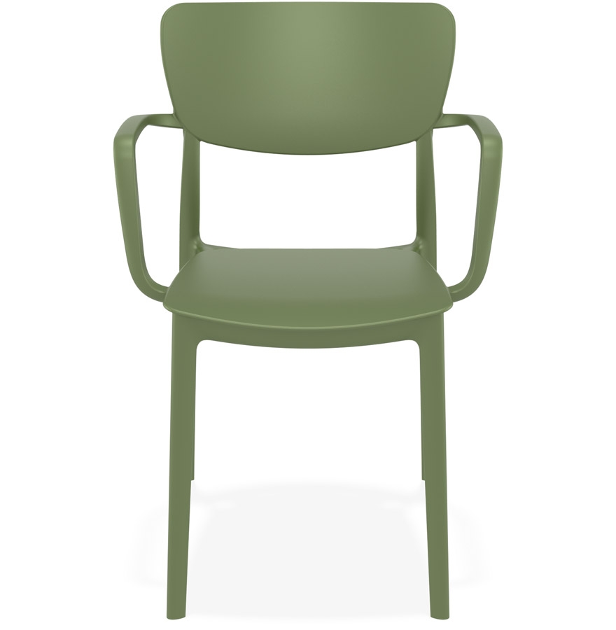 Chaise avec accoudoirs 'GRANPA' en matière plastique verte vue2