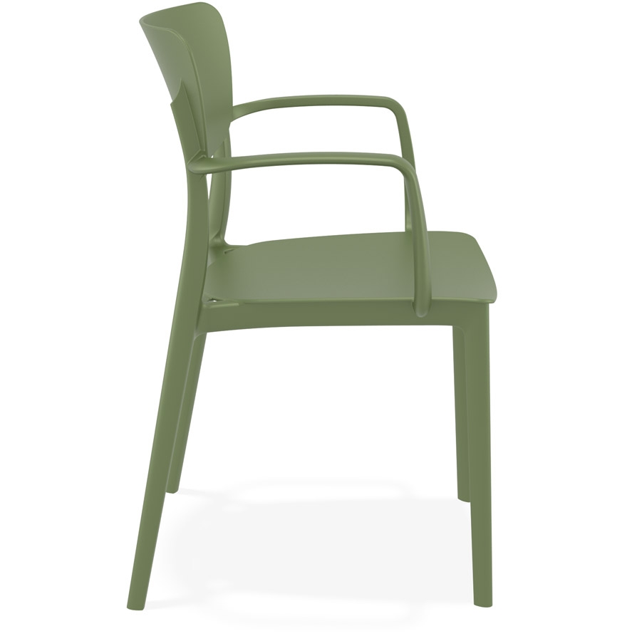 Chaise avec accoudoirs 'GRANPA' en matière plastique verte vue3