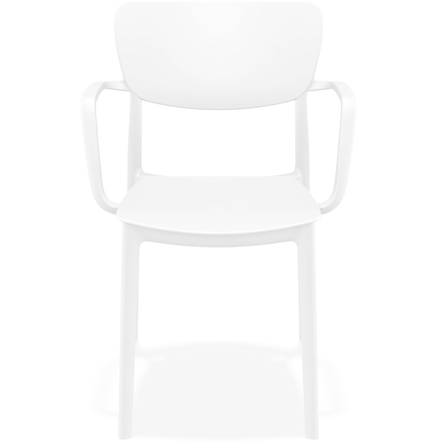 Chaise avec accoudoirs 'GRANPA' en matière plastique blanche vue2