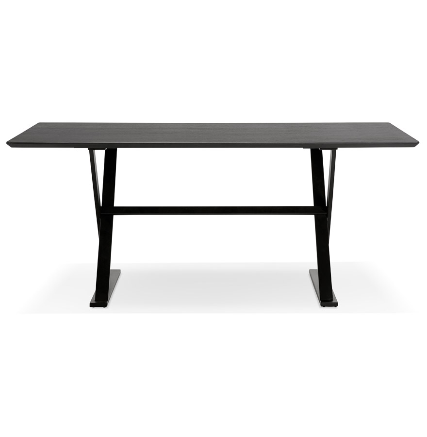 Table à diner / bureau design avec pieds en croix 'HAVANA' noire - 180x90 cm vue2