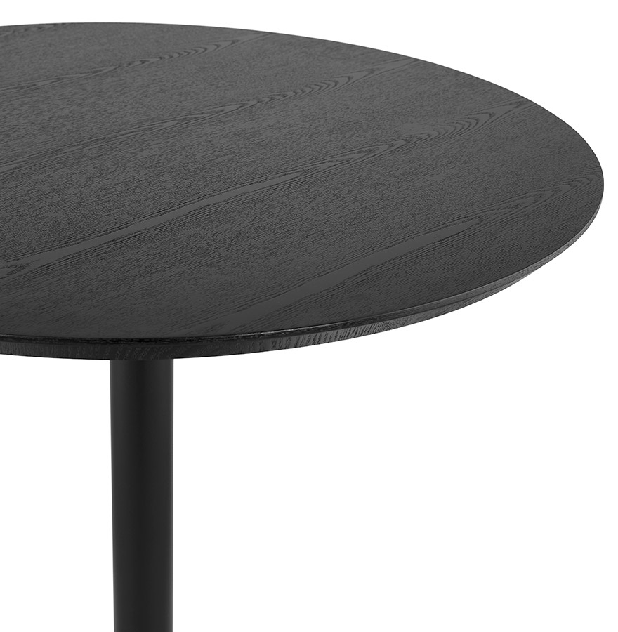 Table ronde design 'HUSH' en bois et métal noir - Ø 80 cm vue3