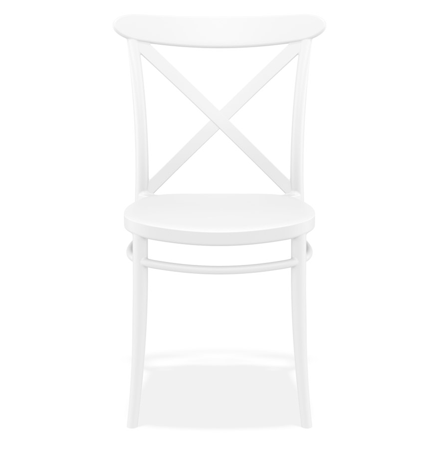 Chaise empilable 'JACOB' style rétro en matière plastique blanche vue2