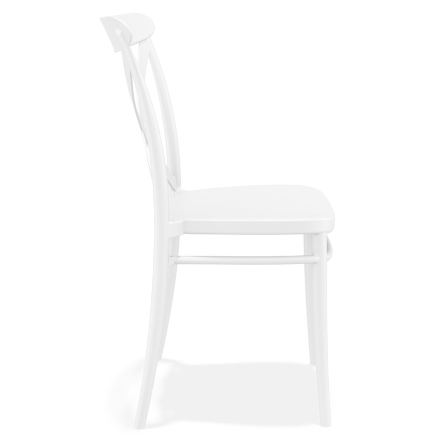Chaise empilable 'JACOB' style rétro en matière plastique blanche vue3