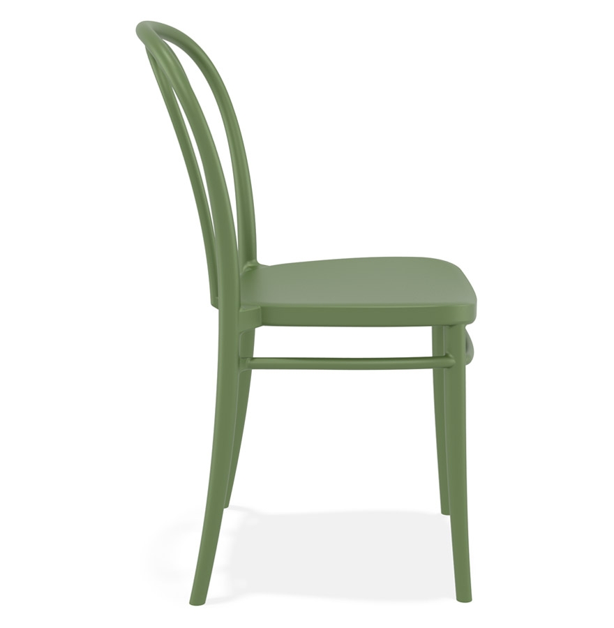 Chaise empilable 'JAMAR' intérieur / extérieur en matière plastique verte vue3