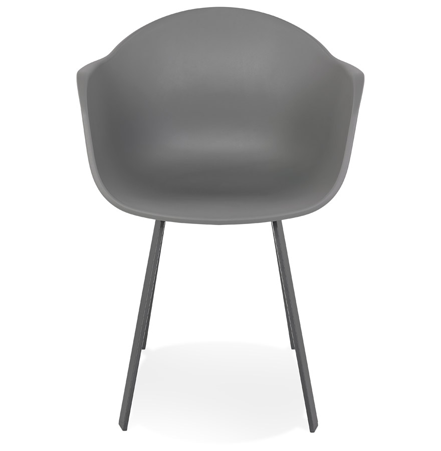 Chaise à accoudoirs design 'JAVEA' gris foncé intérieur / extérieur - commande par 2 pièces / prix pour 1 pièce vue2