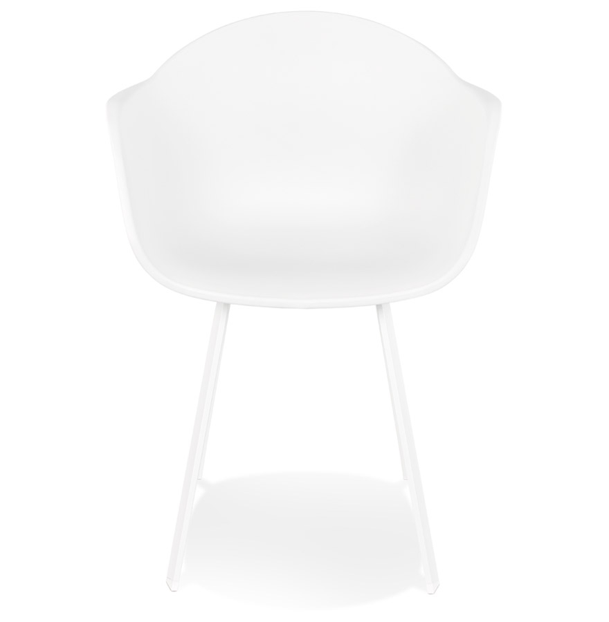 Chaise à accoudoirs design 'JAVEA' blanche intérieur / extérieur - commande par 2 pièces / prix pour 1 pièce vue2